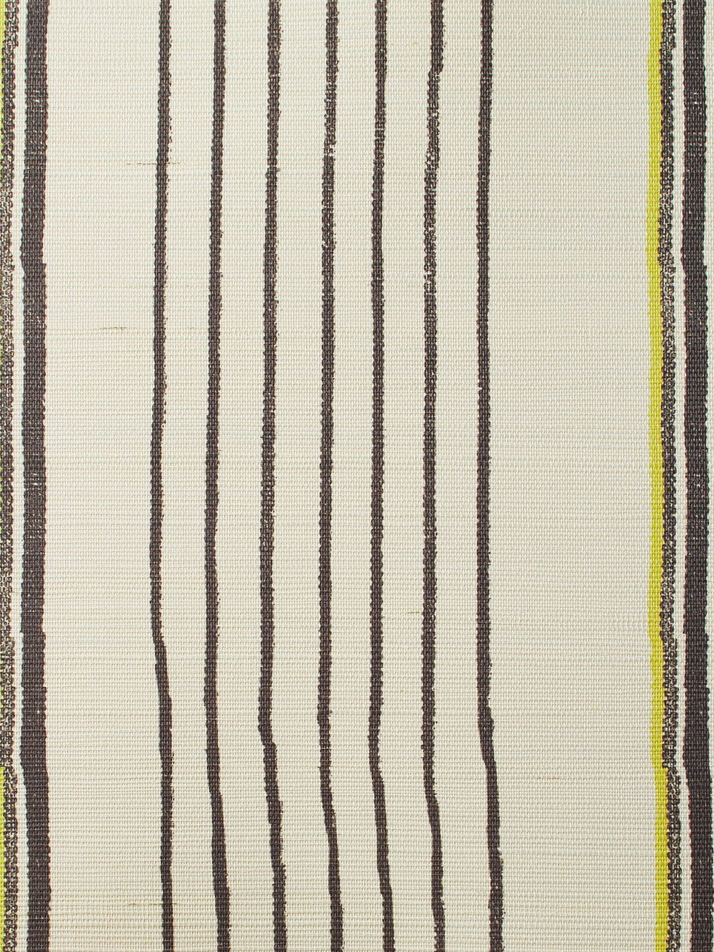 two tone stripe daffodil chocolate grasscloth