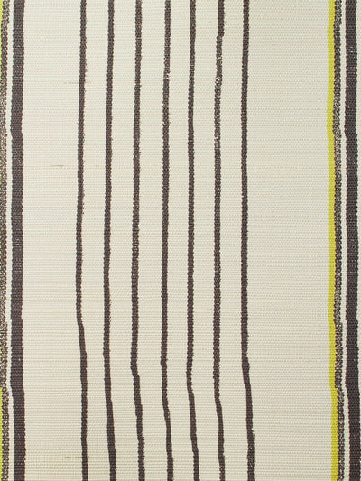 'Two Tone Stripe' Grasscloth' Wallpaper by Nathan Turner - Daffodil Chocolate