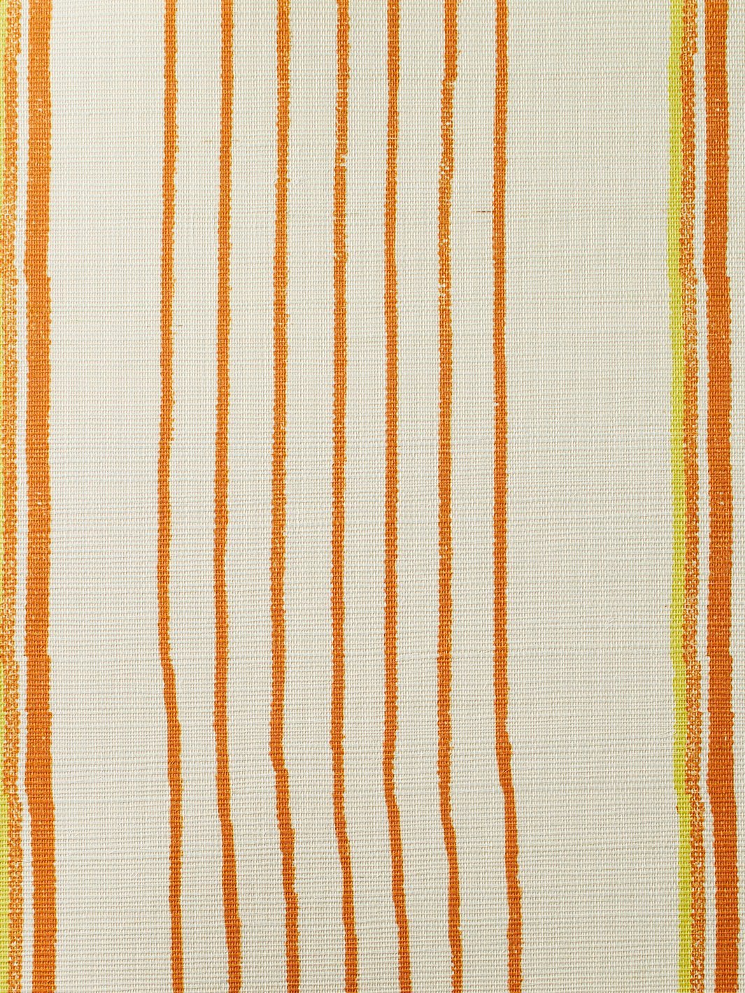 'Two Tone Stripe' Grasscloth' Wallpaper by Nathan Turner - Daffodil Terracotta