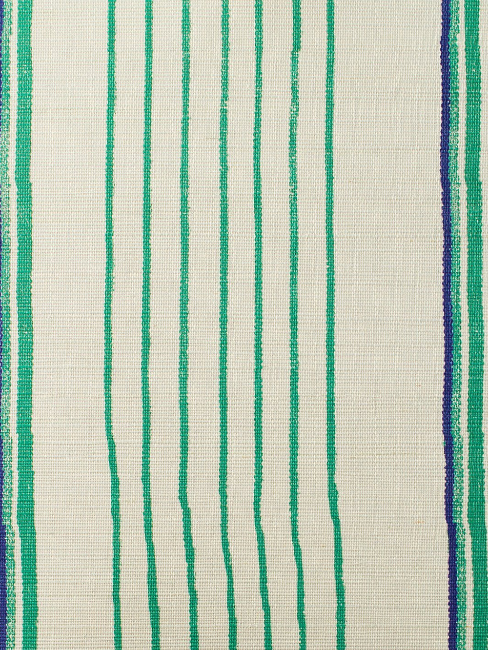 two tone stripe green blue grasscloth