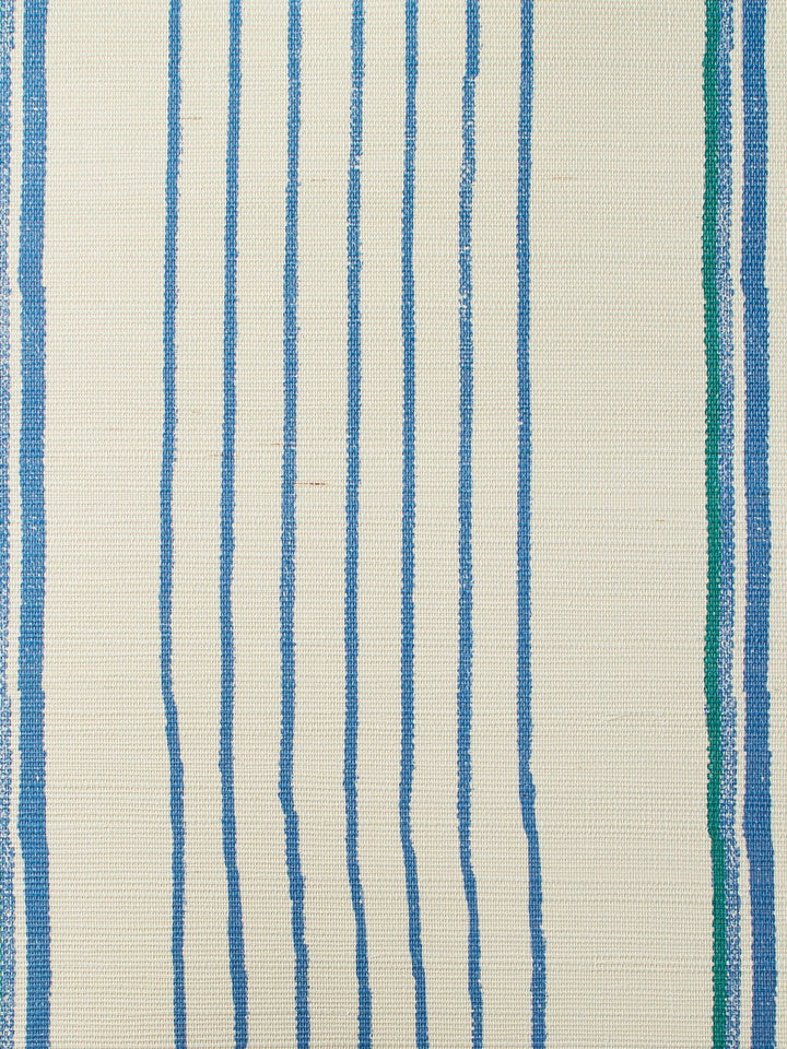 two tone stripe sea green blue grasscloth