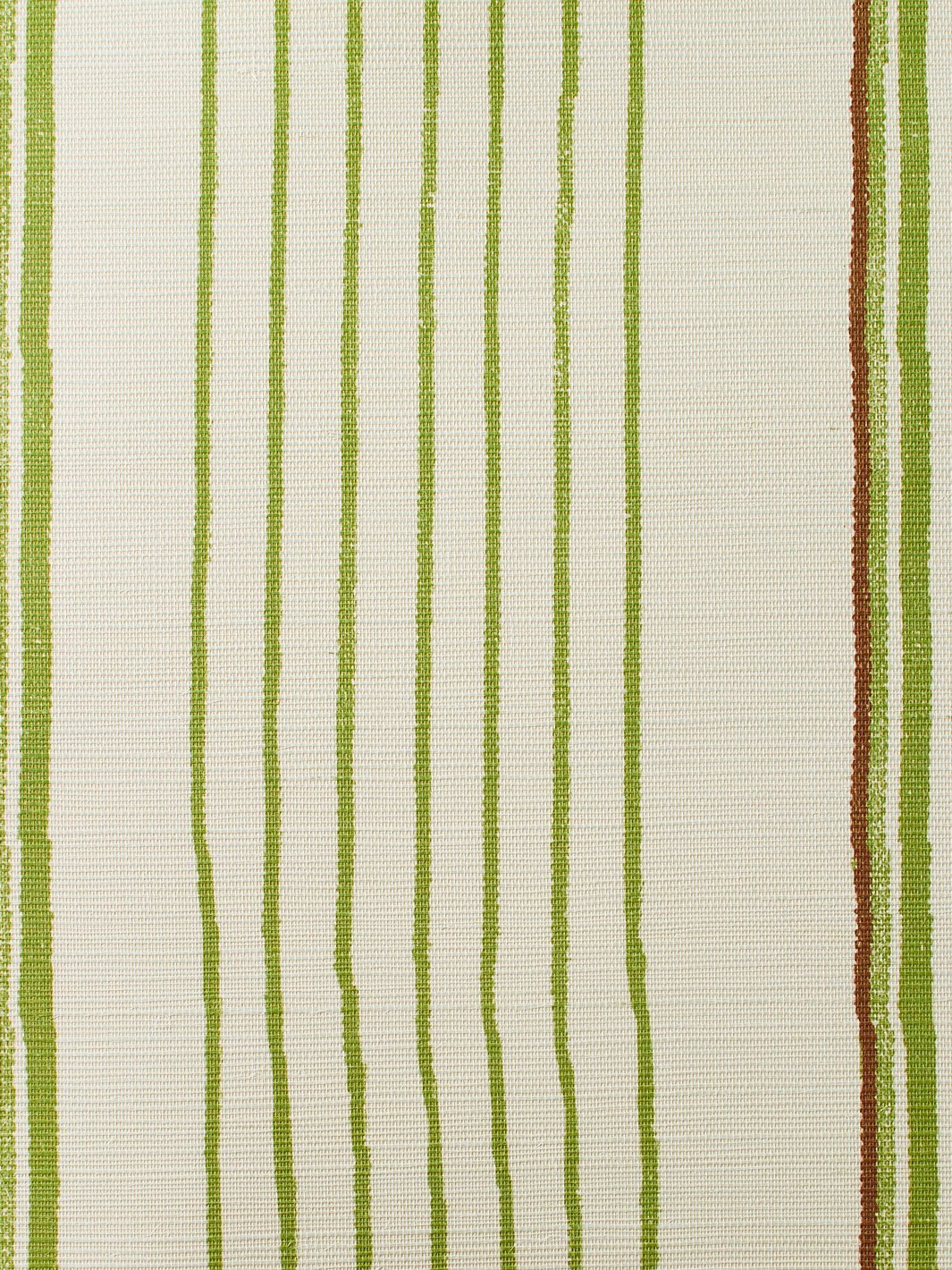 'Two Tone Stripe' Grasscloth' Wallpaper by Nathan Turner - Moss Rust