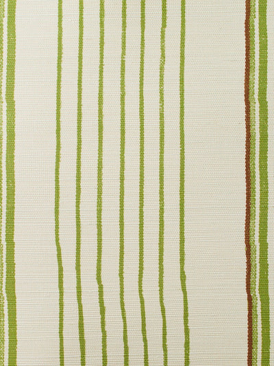 'Two Tone Stripe' Grasscloth' Wallpaper by Nathan Turner - Moss Rust