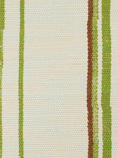 'Two Tone Stripe' Grasscloth' Wallpaper by Nathan Turner - Moss Rust