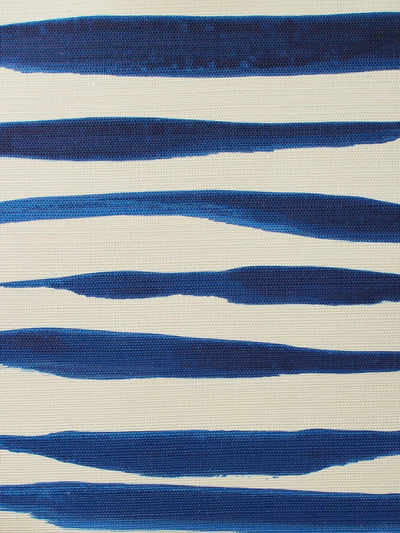 'Watercolor Weave Large' Grasscloth' Wallpaper by Wallshoppe - Blue