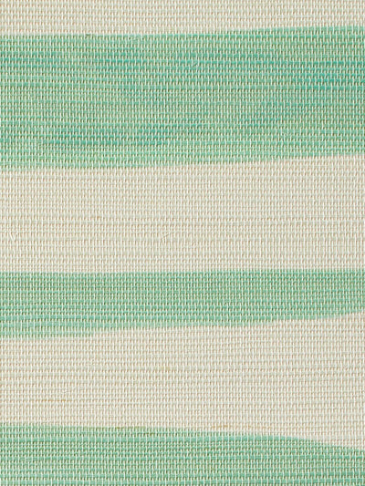 'Watercolor Weave Large' Grasscloth' Wallpaper by Wallshoppe - Green