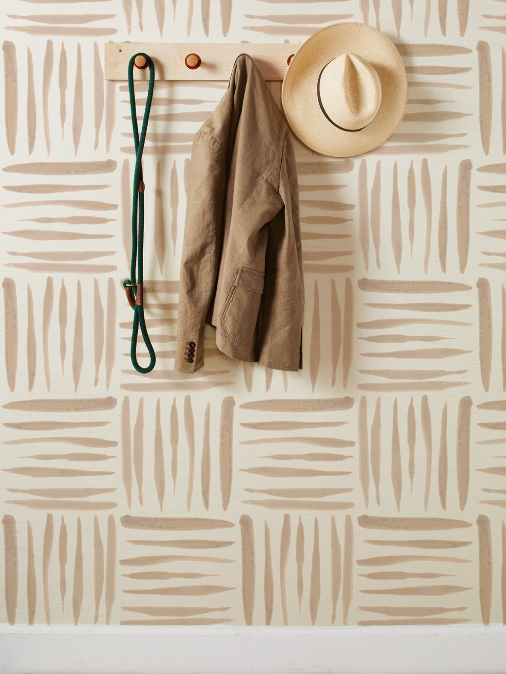 watercolor weave large taupe grasscloth