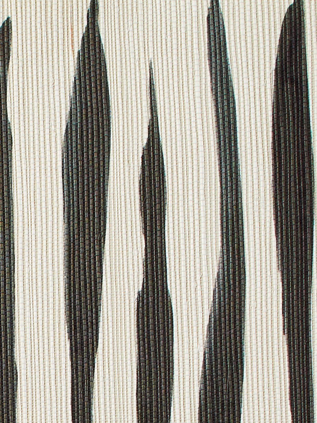 'Watercolor Weave Small' Grasscloth' Wallpaper by Wallshoppe - Black