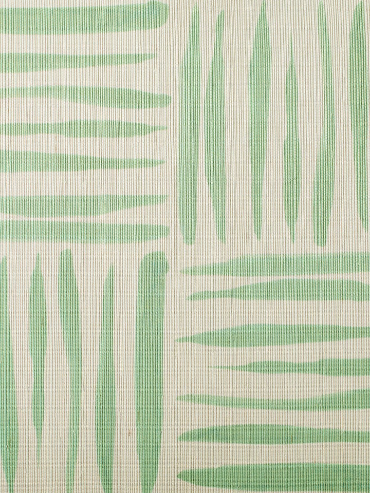 watercolor weave small green grasscloth