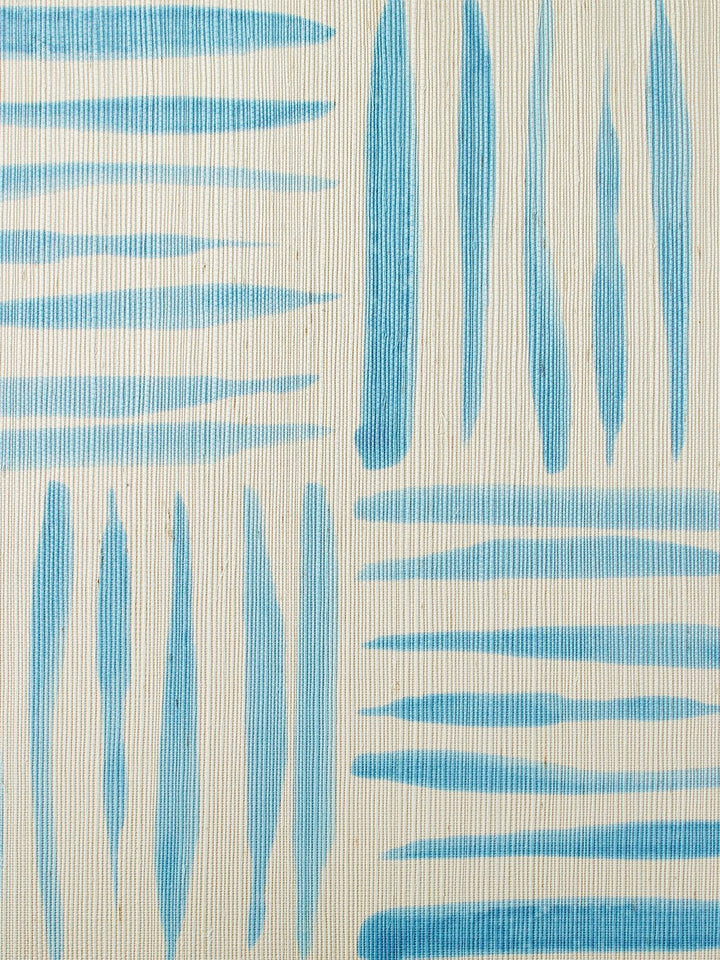 watercolor weave small light blue grasscloth