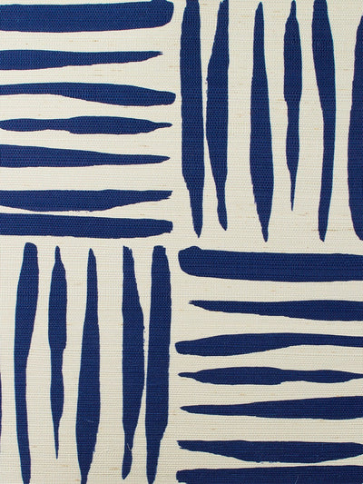 watercolor weave small solid navy grasscloth
