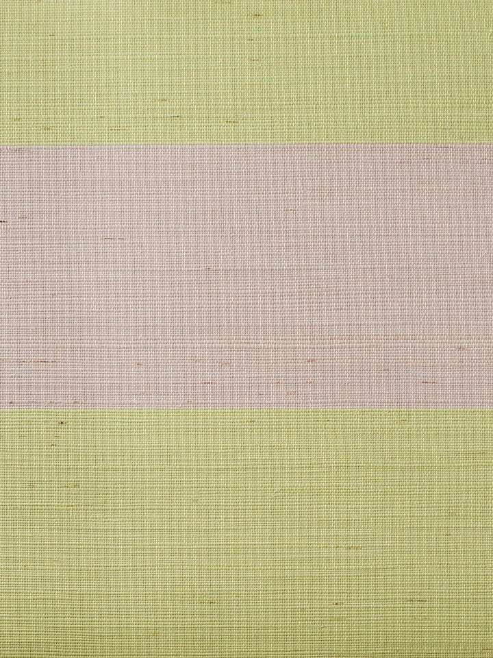 wide stripe two color acid pink grasscloth