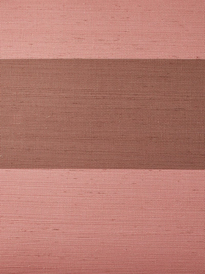 'Wide Stripe Two Color' Grasscloth' Wallpaper by Wallshoppe - Adobe Slip