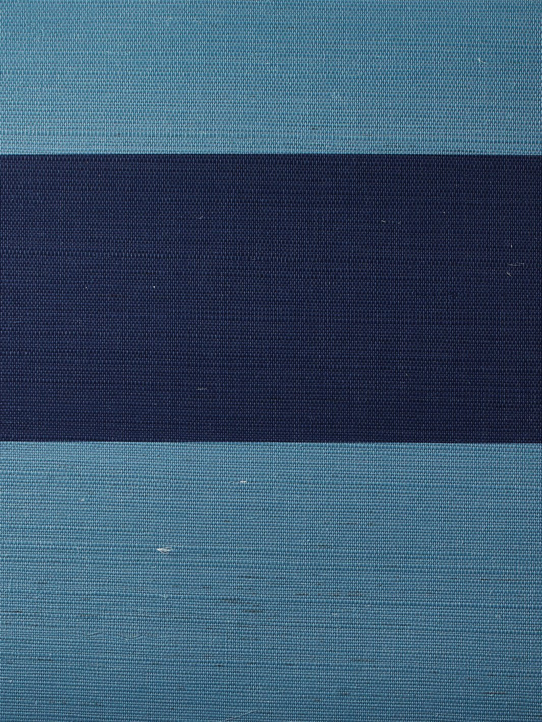 'Wide Stripe Two Color' Grasscloth' Wallpaper by Wallshoppe - Lapis Navy