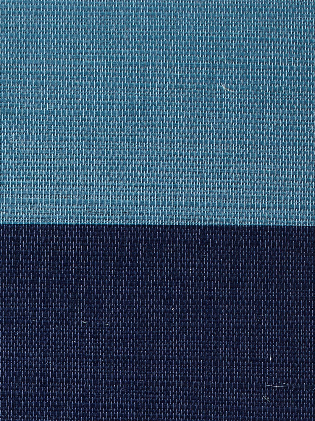 wide stripe two color lapis navy grasscloth