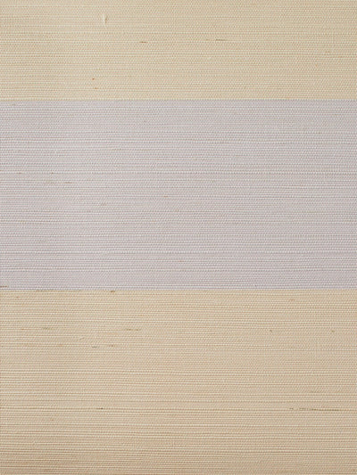 'Wide Stripe Two Color' Grasscloth' Wallpaper by Wallshoppe - Peach Lavender