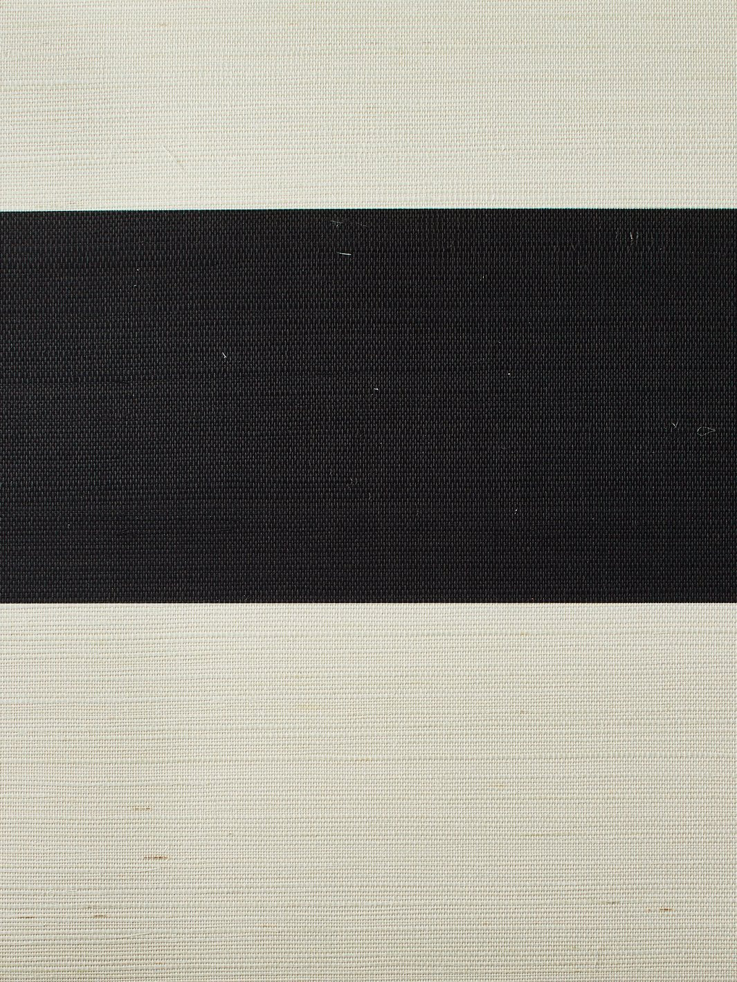 'Wide Stripe' Grasscloth' Wallpaper by Wallshoppe - Black