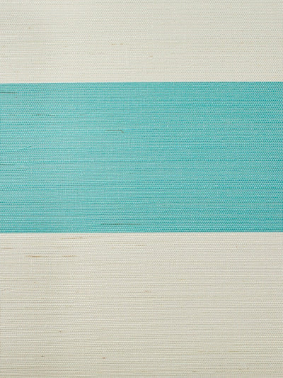 'Wide Stripe' Grasscloth' Wallpaper by Wallshoppe - Calypso