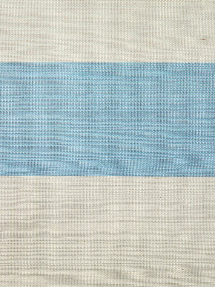 wide stripe cornflower grasscloth