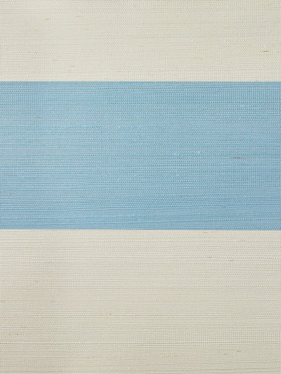 'Wide Stripe' Grasscloth' Wallpaper by Wallshoppe - Cornflower