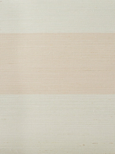 'Wide Stripe' Grasscloth' Wallpaper by Wallshoppe - Peach