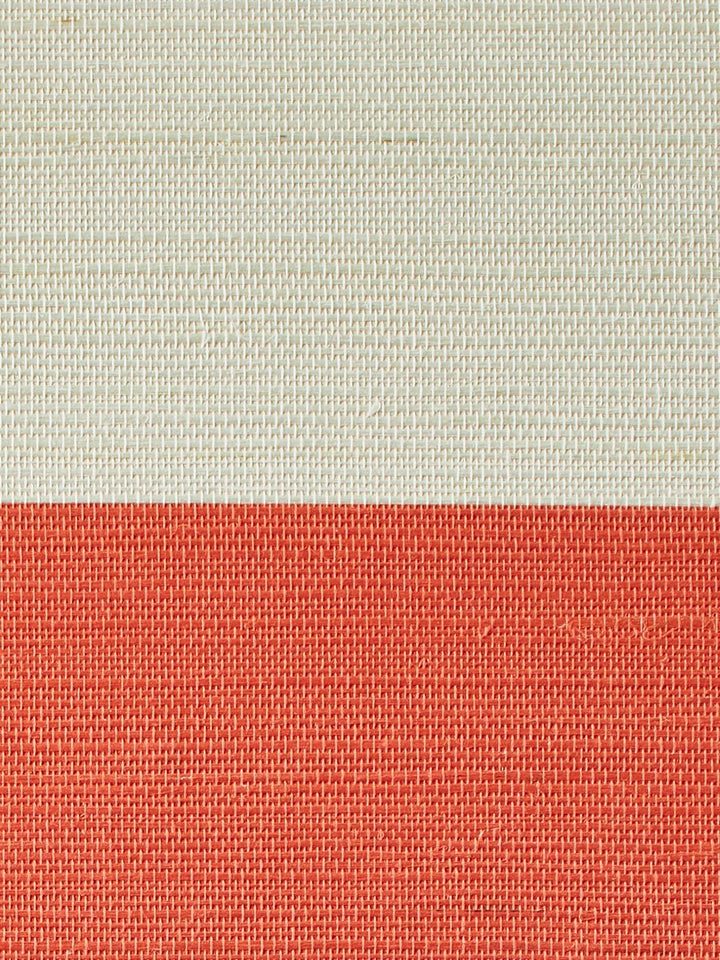 wide stripe persimmon grasscloth