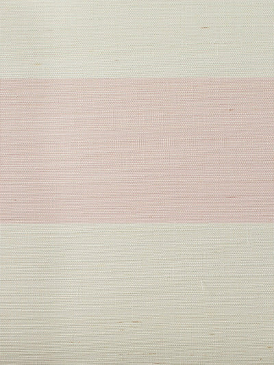 'Wide Stripe' Grasscloth' Wallpaper by Wallshoppe - Ballet Slipper