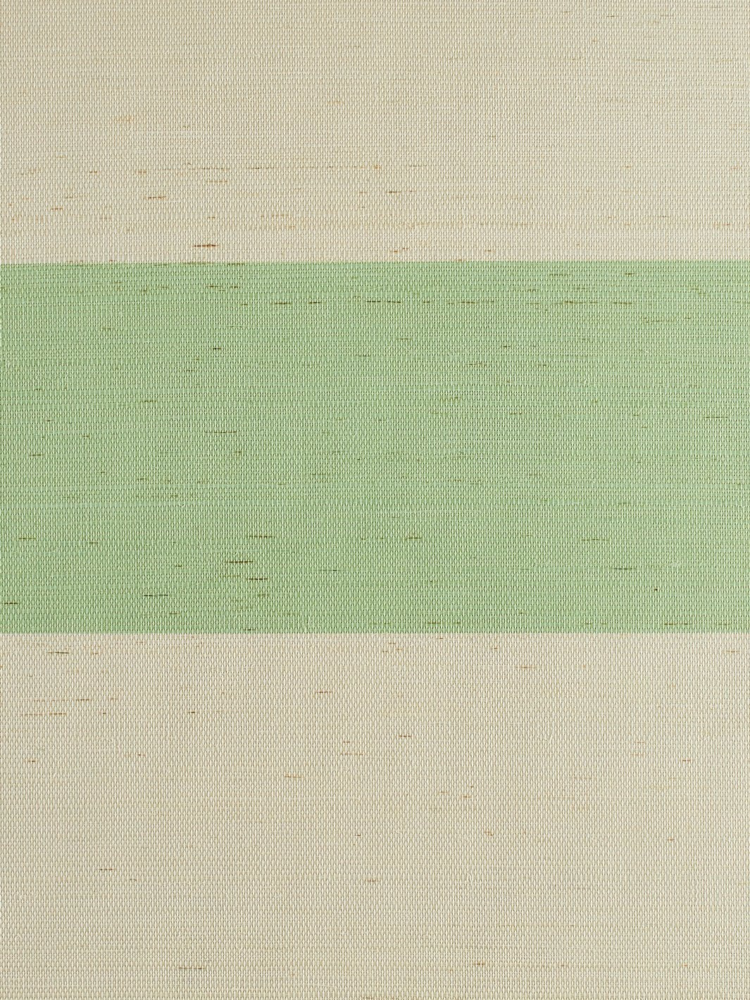 'Wide Stripe' Grasscloth' Wallpaper by Wallshoppe - Spring Green