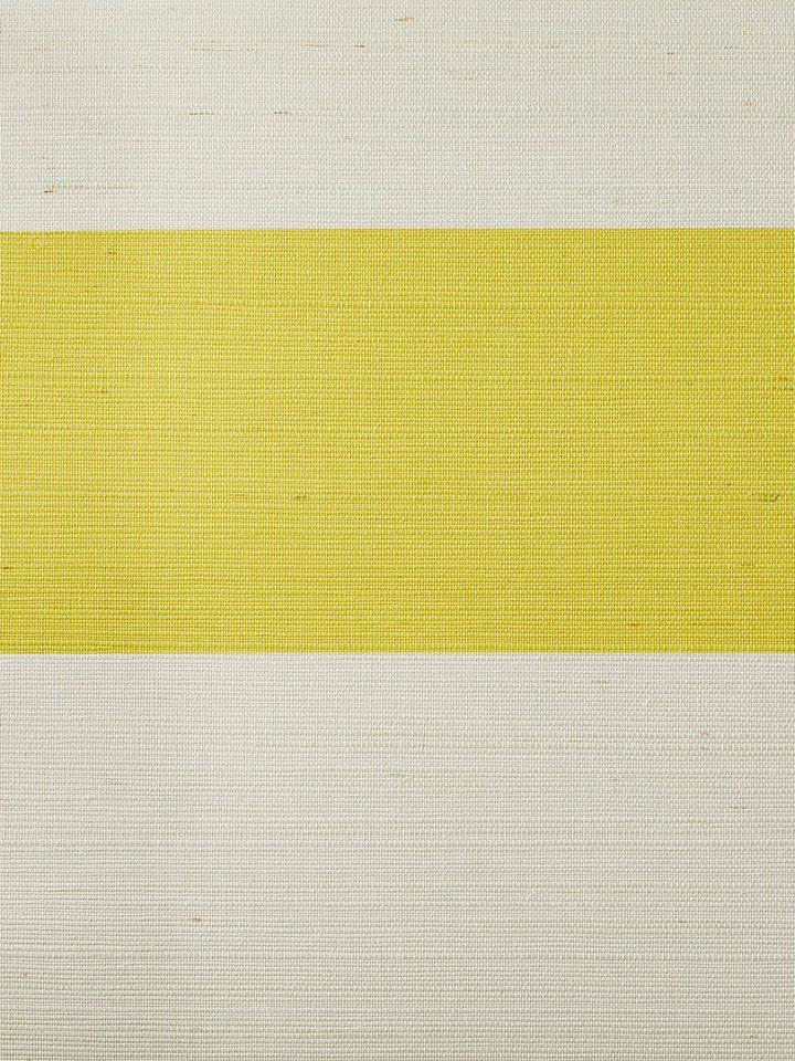wide stripe yellow grasscloth