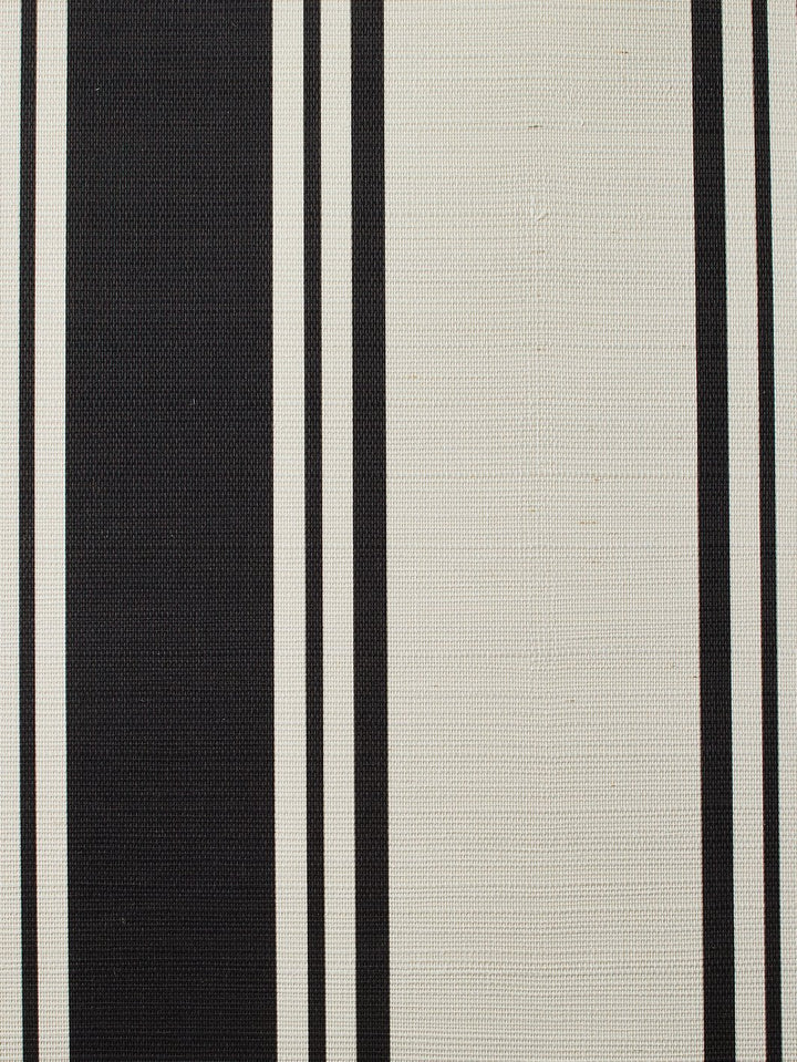 yorkshire stripe black grasscloth