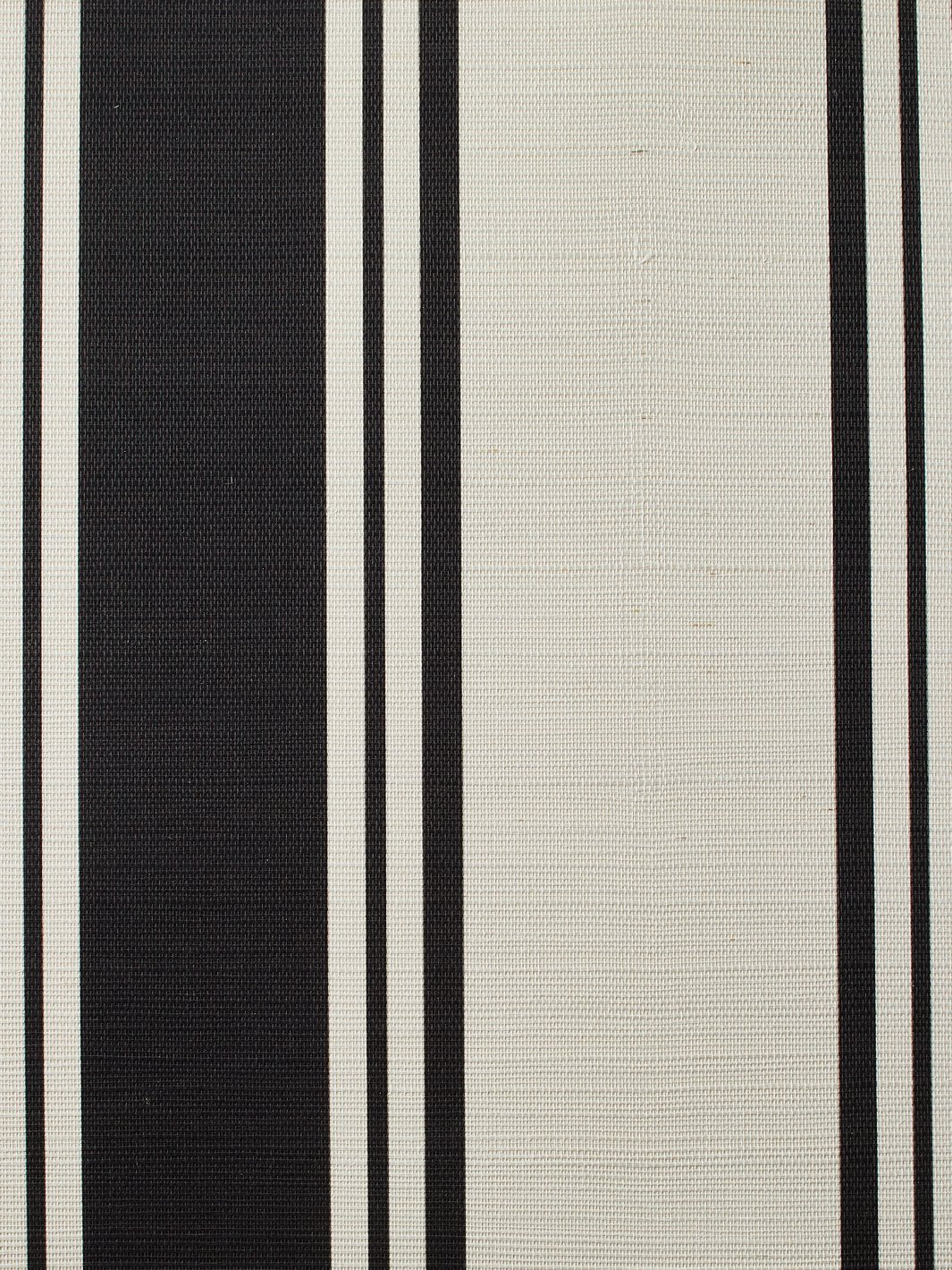 'Yorkshire Stripe' Grasscloth' Wallpaper by Wallshoppe - Black