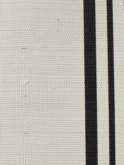 'Yorkshire Stripe' Grasscloth' Wallpaper by Wallshoppe - Black