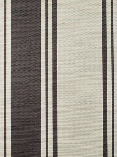 'Yorkshire Stripe' Grasscloth' Wallpaper by Wallshoppe - Chocolate