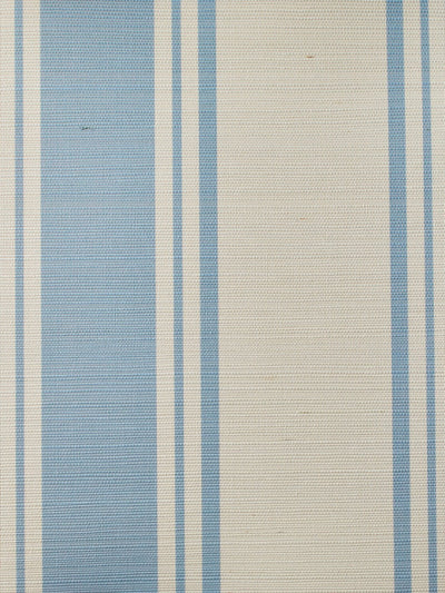 'Yorkshire Stripe' Grasscloth' Wallpaper by Wallshoppe - Cornflower