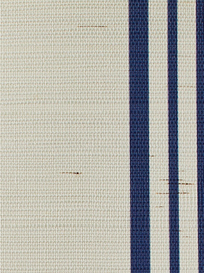 'Yorkshire Stripe' Grasscloth' Wallpaper by Wallshoppe - Navy
