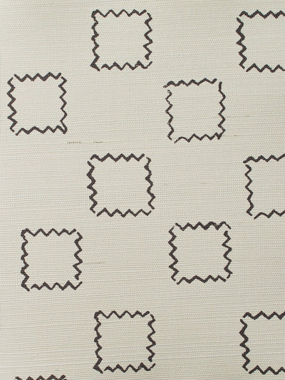 zag square chocolate grasscloth