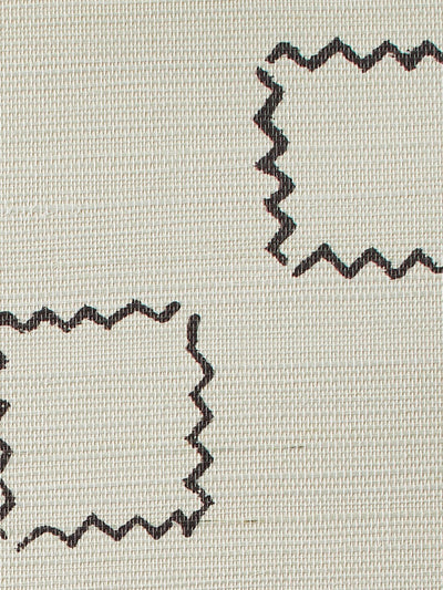 zag square chocolate grasscloth