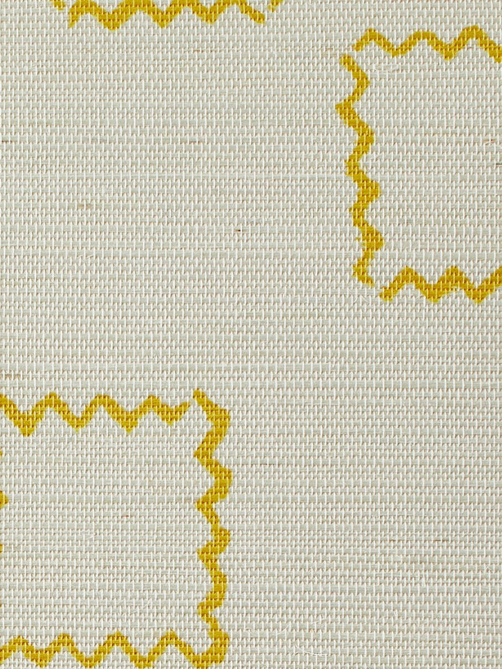 zag square gold grasscloth