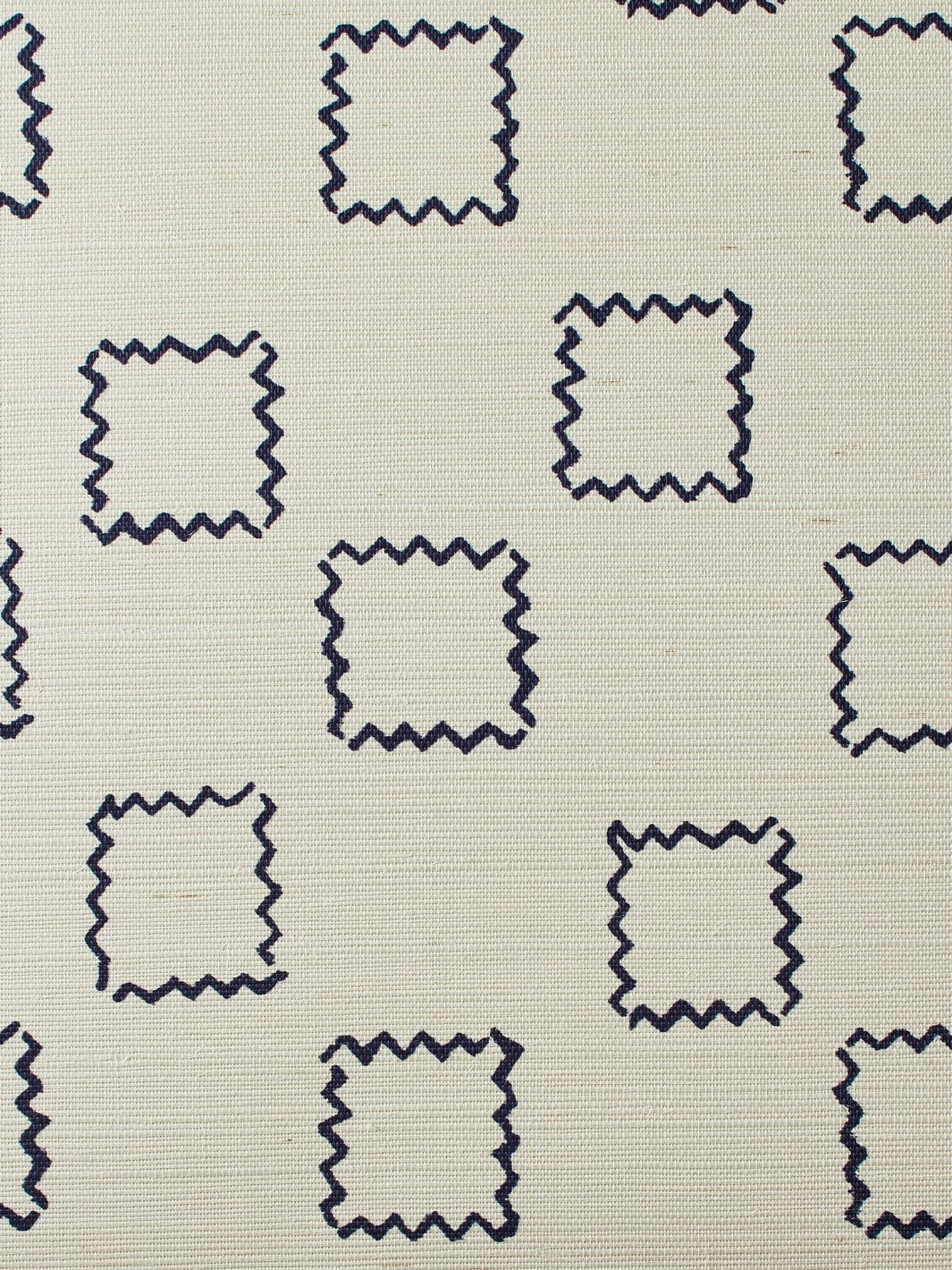 zag square navy grasscloth