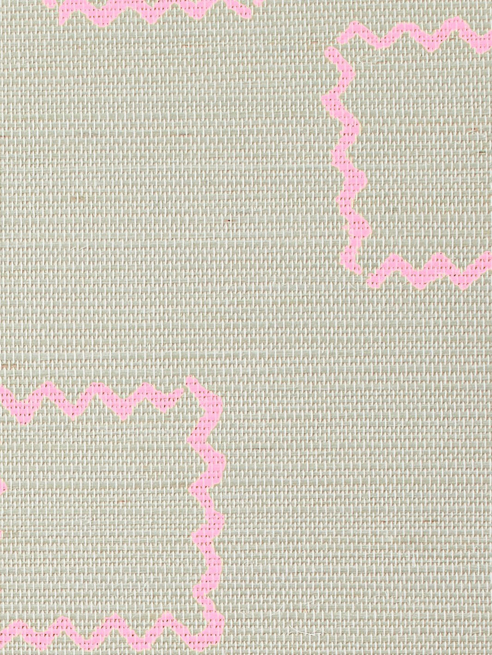 zag square pink grasscloth