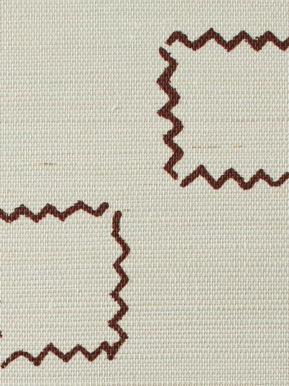 zag square rust grasscloth