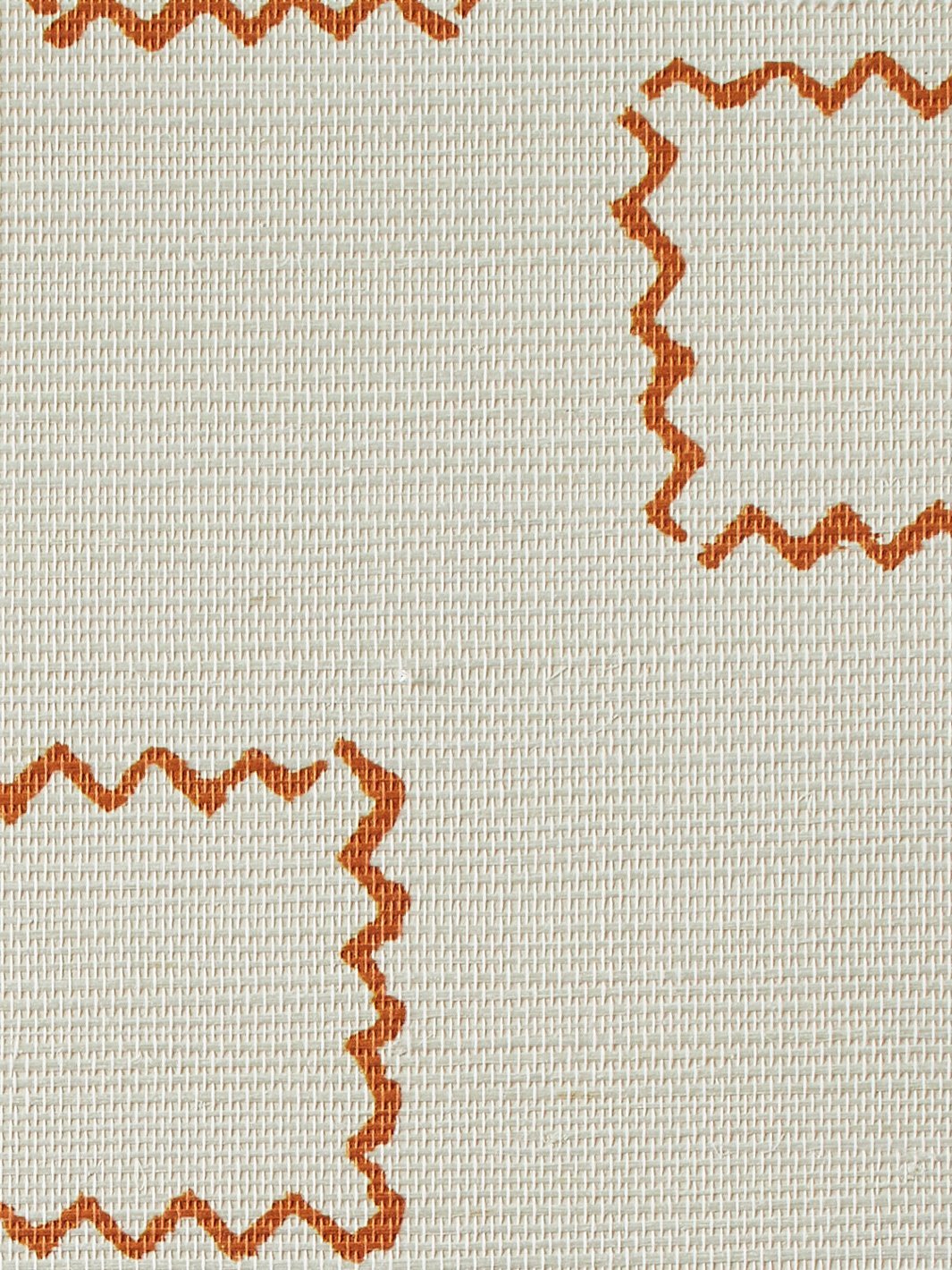 'Zag Square' Grasscloth' Wallpaper by Nathan Turner - Terracotta