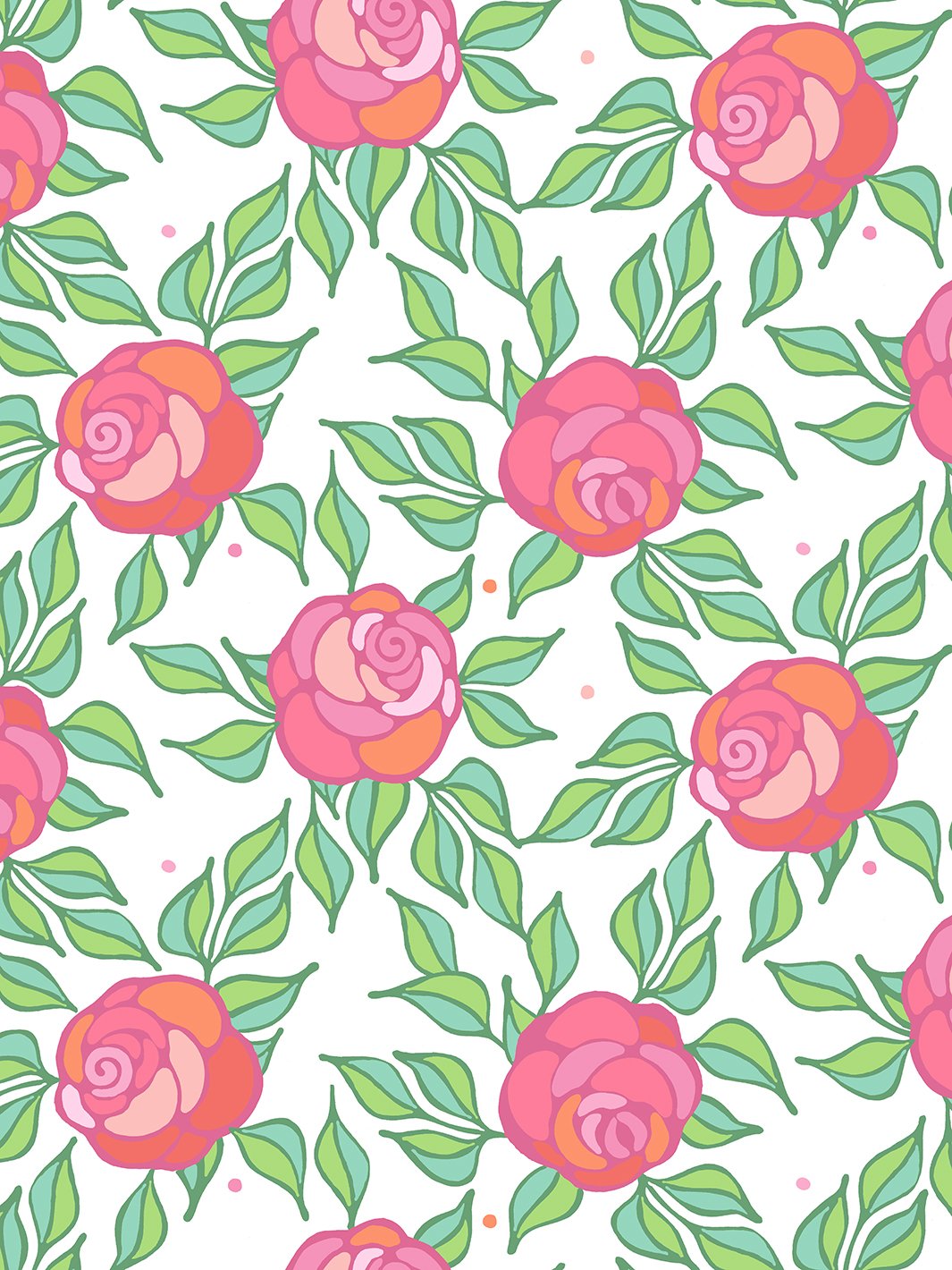 'Groovy Floral' Wallpaper by Barbie™ - Berry