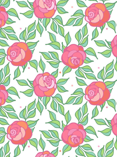 groovy floral wallpaper by barbie berry
