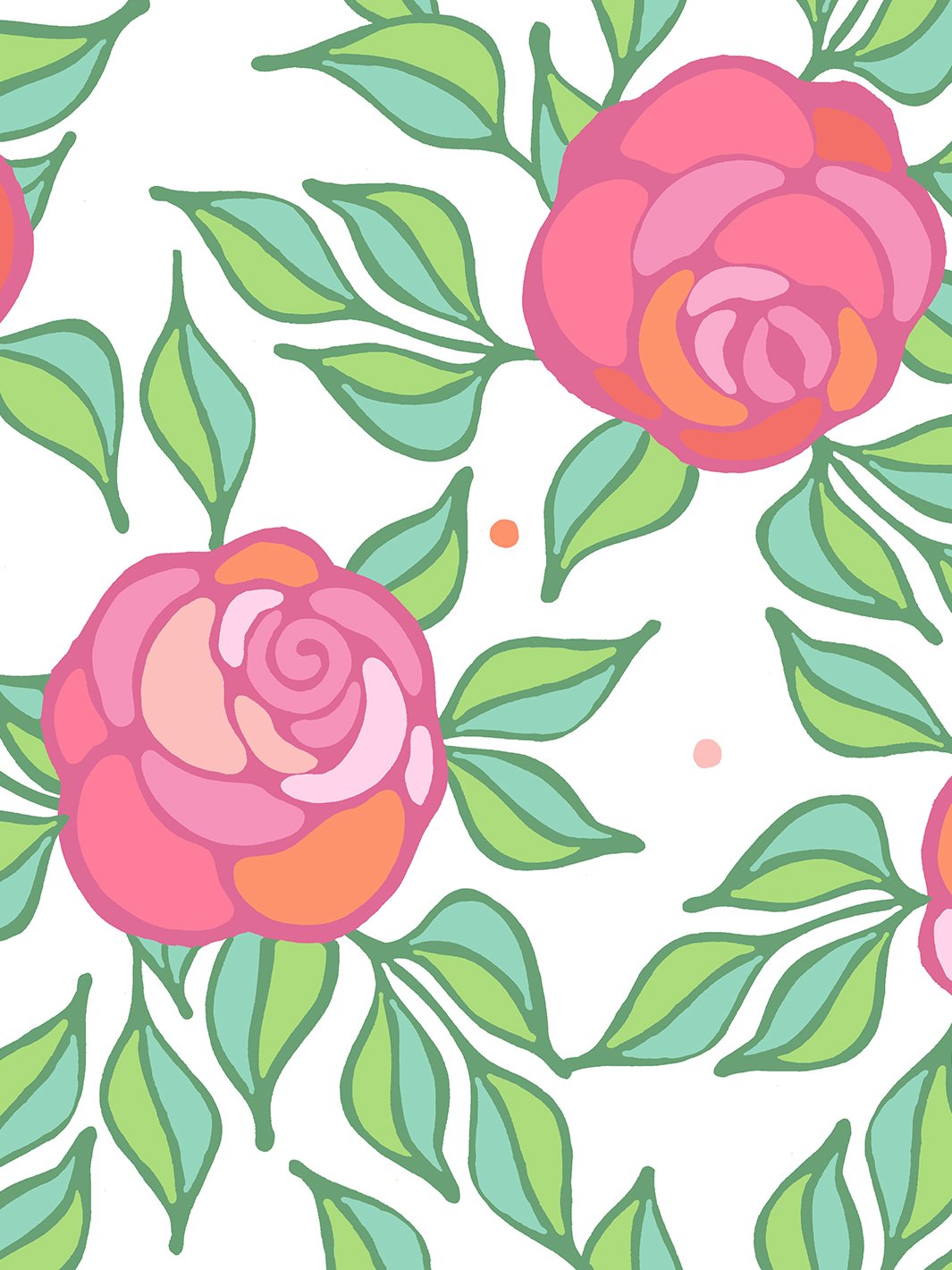 groovy floral wallpaper by barbie berry