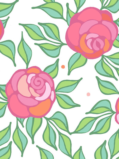groovy floral wallpaper by barbie berry