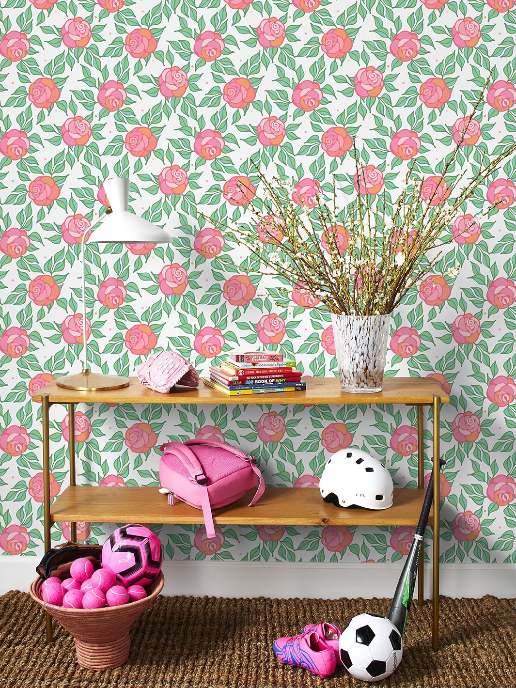 groovy floral wallpaper by barbie berry