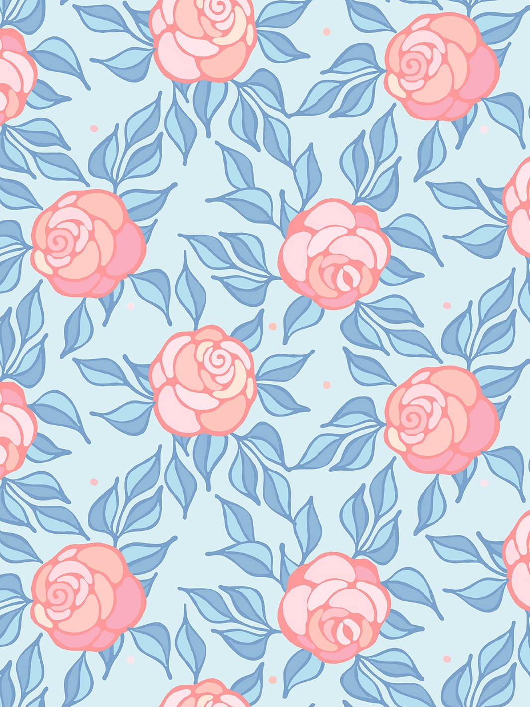 groovy-floral-wallpaper-by-barbie-pale-blue