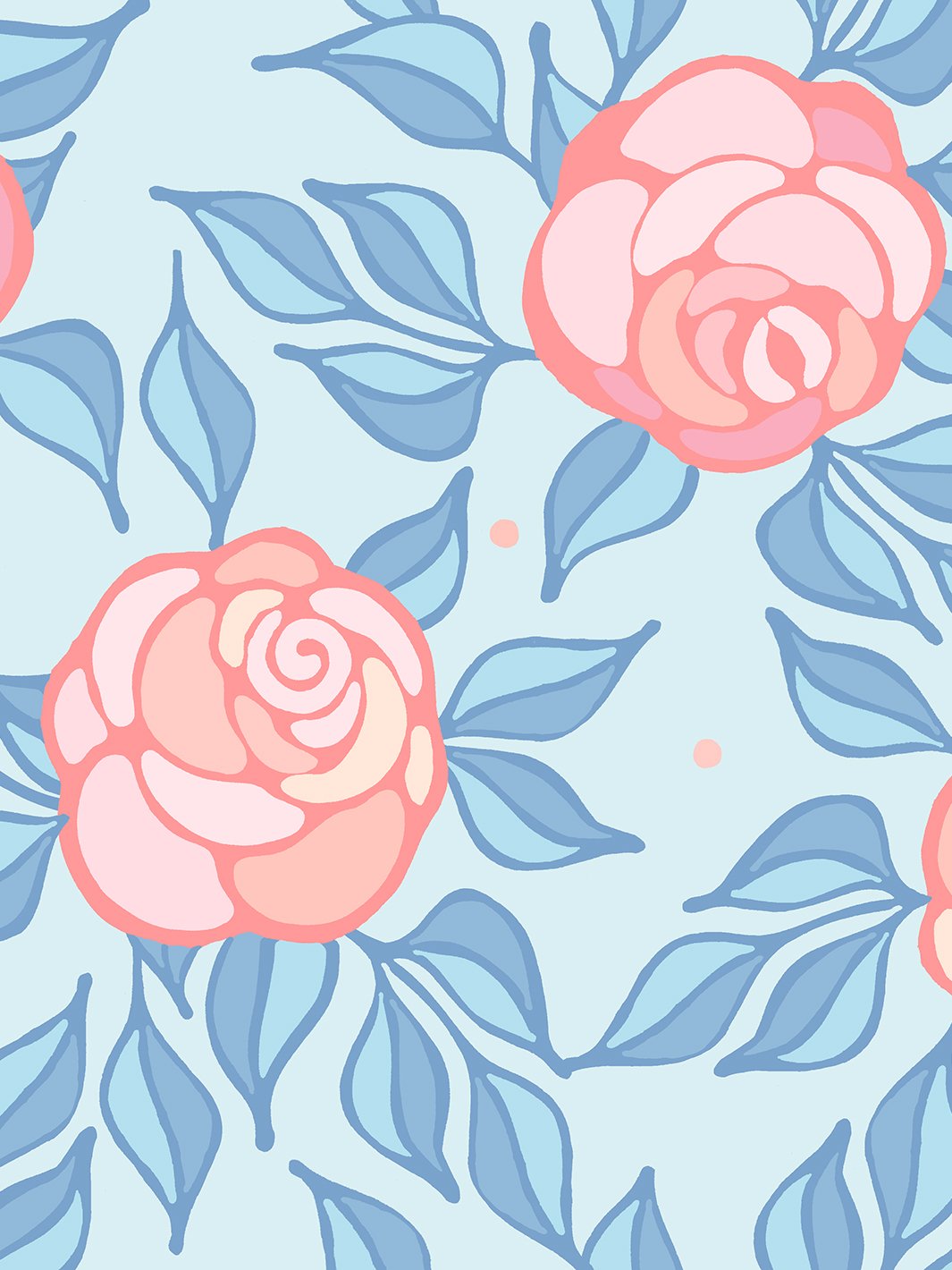 groovy-floral-wallpaper-by-barbie-pale-blue