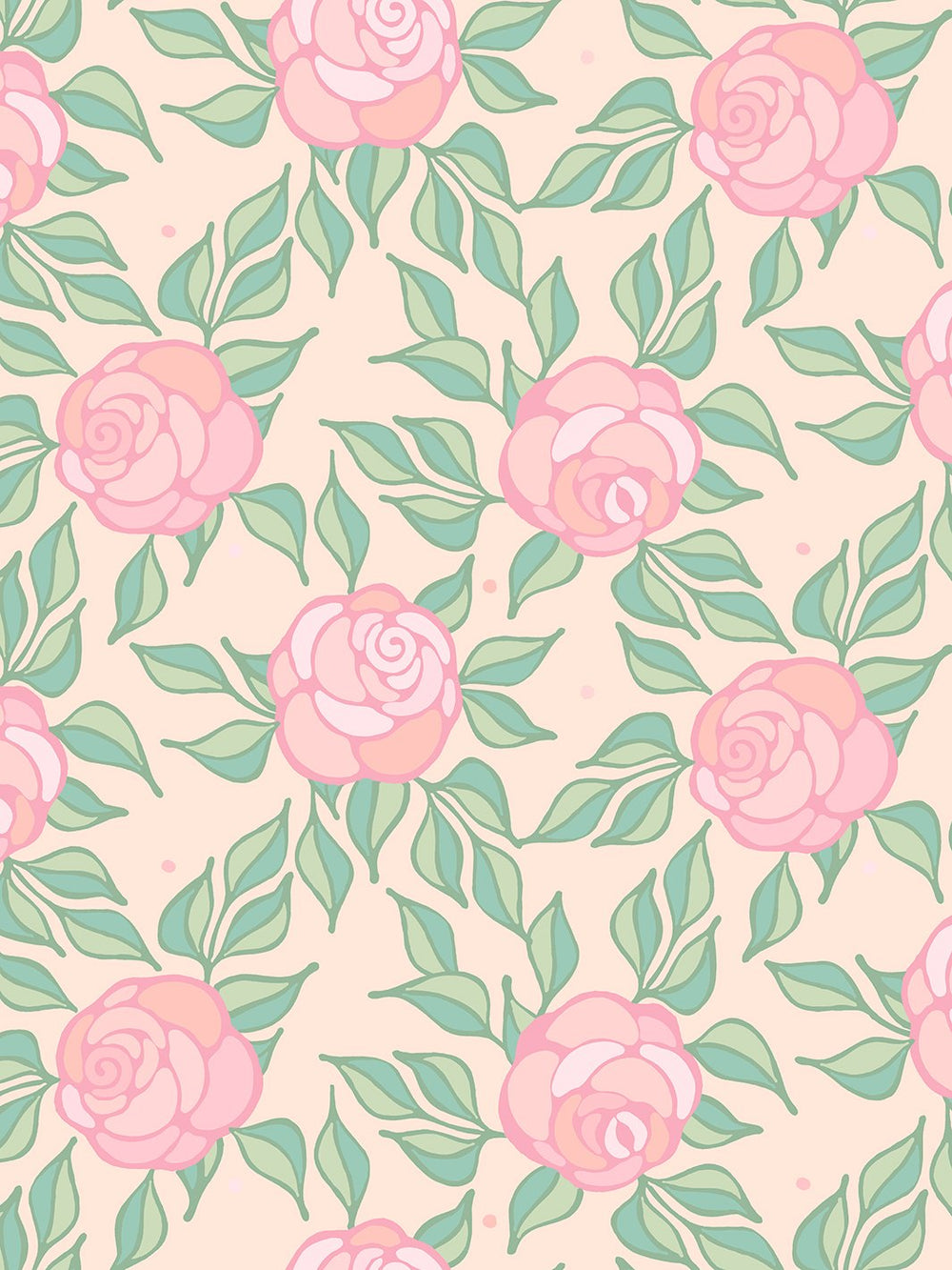 groovy-floral-wallpaper-by-barbie-peach